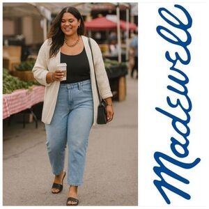 Madewell, the Mom Jean: Women's Straight Leg Blue Jeans